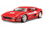Bburago - RACING, Ferrari F355 Challenge, červená, 1:24