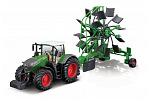 Bburago - FARMLAND, Fendt 1050 Vario s rotačními hráběmi, 10 cm