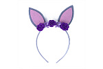 Rappa Čelenka fialová s ušami zajačika detská