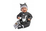 Rappa Llorens 74107 NEW BORN realistická bábika bábätko so zvukmi a mäkkým látkovým telom 42 cm