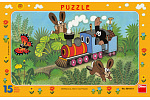 Dino Detské puzzle Dino Krtko a lokomotíva 15D