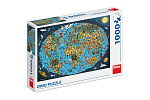Dino KRESLENÁ MAPA SVETA 1000 Puzzle NOVÉ