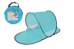 Teddies Stan plážový s UV filtrom 140x70x62cm samorozkladací polyester/kov ovál modrý v látkovej taške