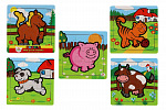 Teddies Mini puzzle drevené 9 dielikov Moje prvé zvieratká pre najmenších 15x15x0,8cm asst 6 druhov MPZ 12m+