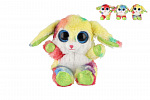 Teddies Zajíc duhový sedící plyšový 15cm 0m+