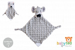 babyted Slon usínáček babyted kousátko, chrastítko plyš 25x25cm  na kartě v sáčku 0m+