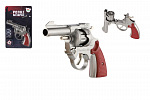 Teddies Revolver/Pistole na kapsle 8 ran kov 18cm na kartě