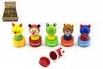 Teddies Pečiatka drevo 6cm asst 5 druhov
