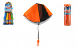Teddies Parašutista figúrka s padákom lietajúca 9cm 4 farby v tube 24ks v boxe