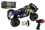 Teddies Auto RC Buggy rýchlostné 2,4GHz plast 40cm dobíjací pack+baterky fialové v krabici 42x21x28cm