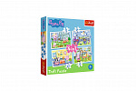Trefl Puzzle 4v1 Peppa Pig/Prasiatko Peppa Spomienka na prázdniny v krabici 28x28x6cm