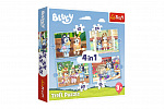 Trefl Puzzle 4v1 Bluey a jeho svet 28,5x20,5cm v krabici 28x28x6cm
